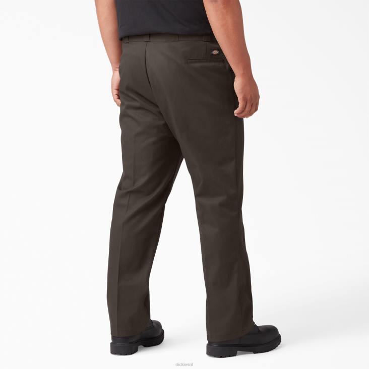 Heren Dickies originele 874 werkbroek donkerbruin (db) werk kleding 6F0X4