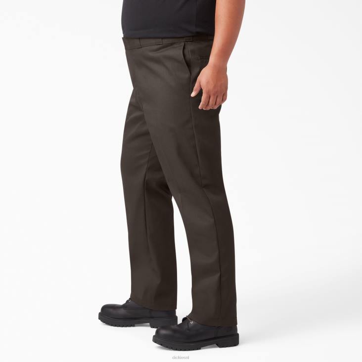 Heren Dickies originele 874 werkbroek donkerbruin (db) werk kleding 6F0X4