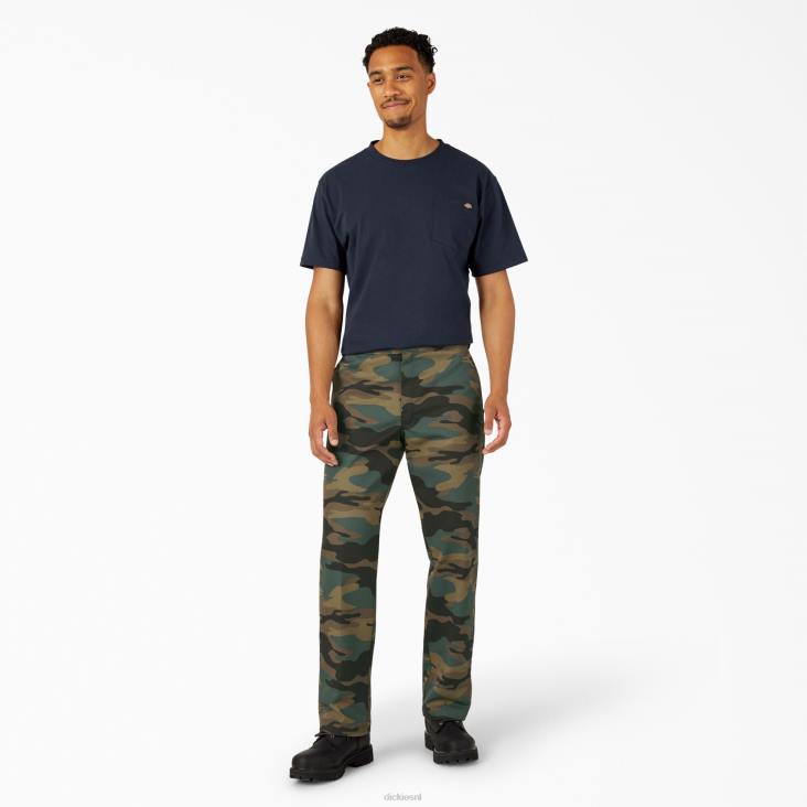 Heren Dickies originele 874 werkbroek jager groene camo (hrc) werk kleding 6F0X9