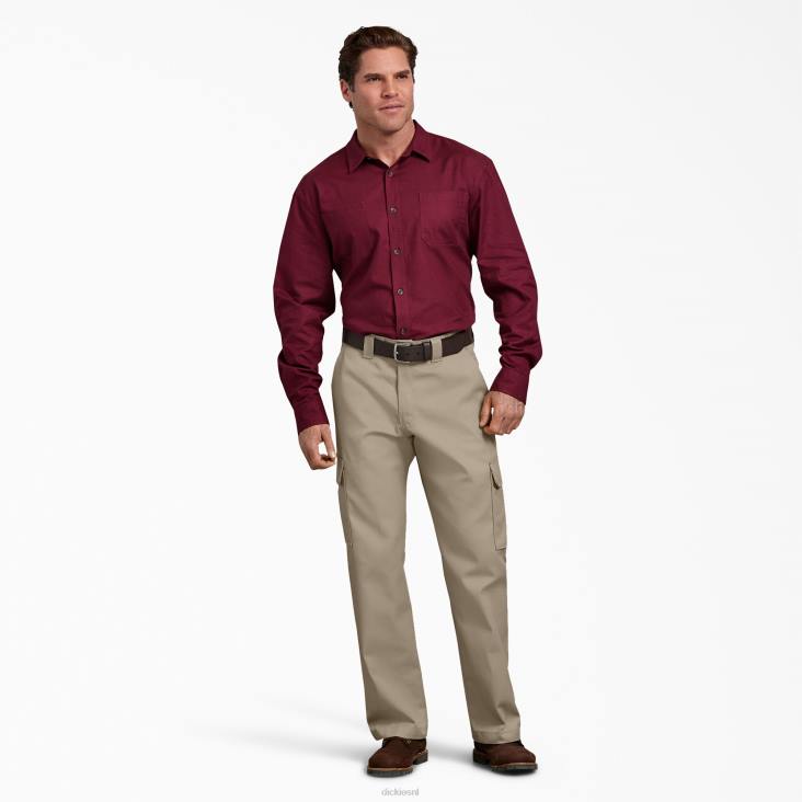 Heren Dickies relaxte cargo werkbroek woestijnzand (ds) werk kleding 6F0X128