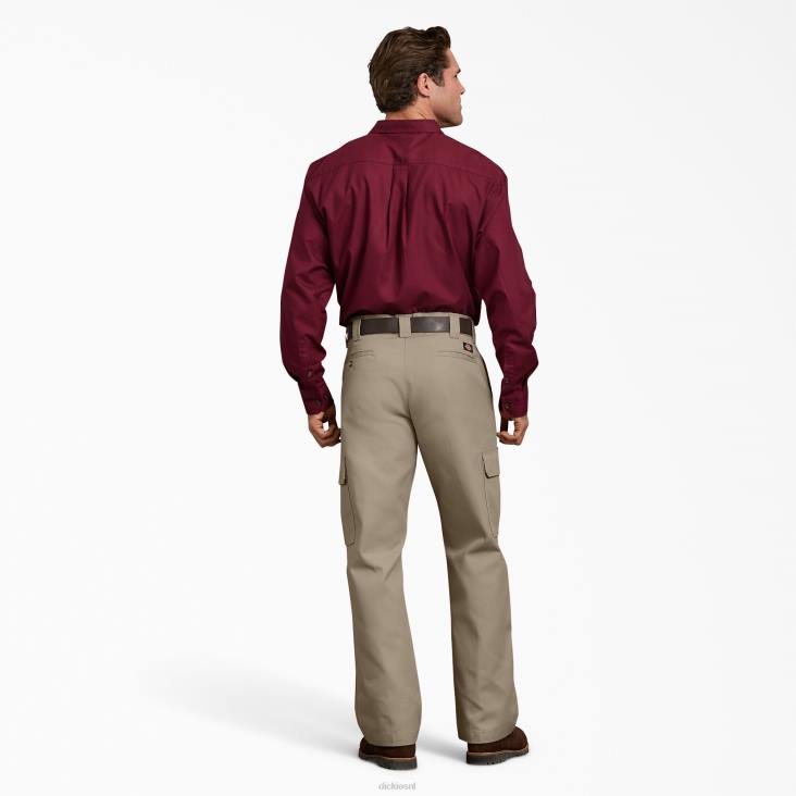 Heren Dickies relaxte cargo werkbroek woestijnzand (ds) werk kleding 6F0X128