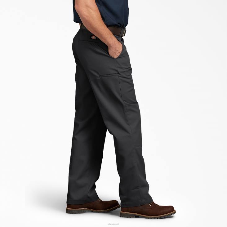 Heren Dickies relaxte werkbroek met dubbele knie zwart (bk) werk kleding 6F0X180