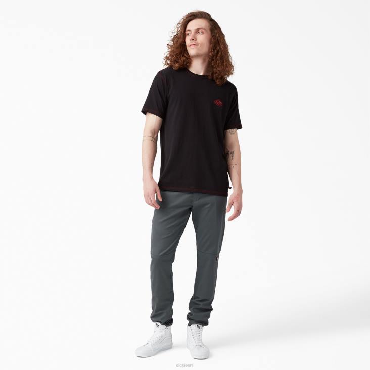 Heren Dickies skinny fit werkbroek met dubbele knie antracietgrijs (ch) werk kleding 6F0X42