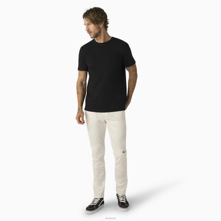 Heren Dickies skinny fit werkbroek met dubbele knie wit (wh) werk kleding 6F0X49
