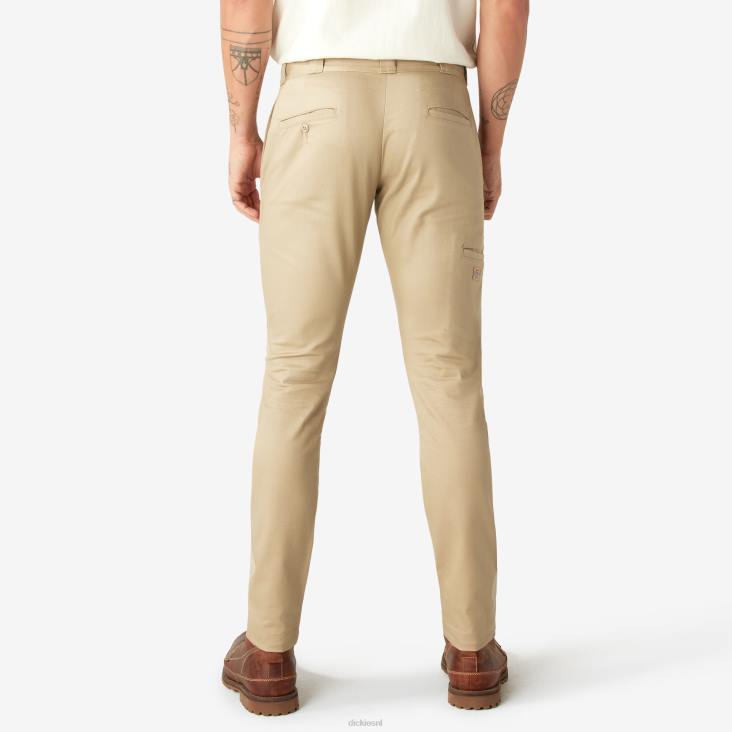 Heren Dickies skinny fit werkbroek met dubbele knie woestijnzand (ds) werk kleding 6F0X44