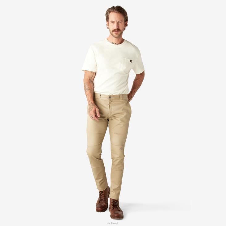 Heren Dickies skinny fit werkbroek met dubbele knie woestijnzand (ds) werk kleding 6F0X44
