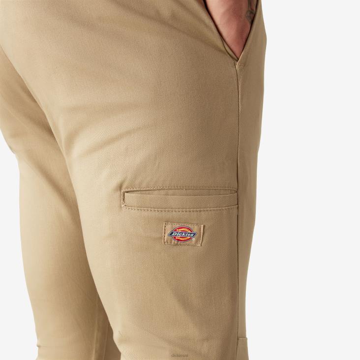Heren Dickies skinny fit werkbroek met dubbele knie woestijnzand (ds) werk kleding 6F0X44