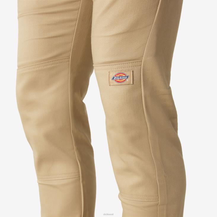 Heren Dickies skinny fit werkbroek met dubbele knie woestijnzand (ds) werk kleding 6F0X44