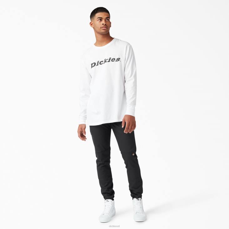 Heren Dickies skinny fit werkbroek met dubbele knie zwart (bk) werk kleding 6F0X41