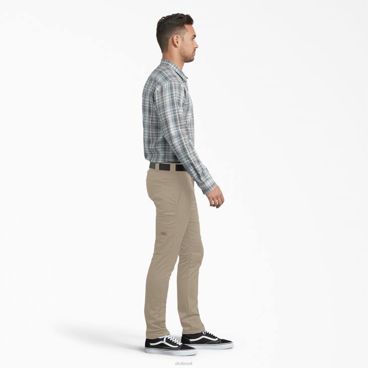 Heren Dickies skinny fit werkbroek woestijnzand (ds) werk kleding 6F0X150