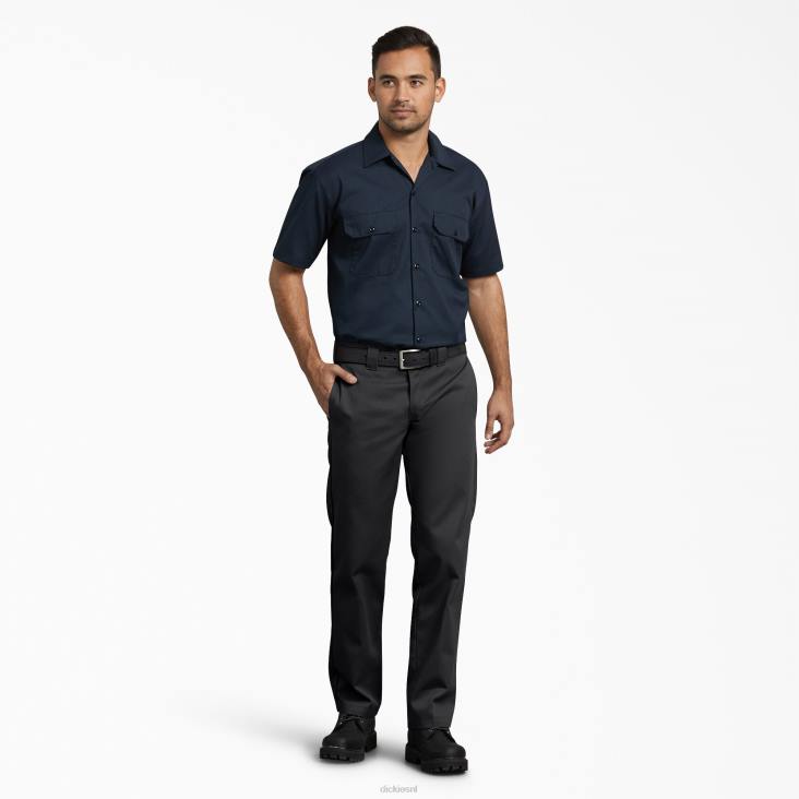 Heren Dickies slim fit werkbroek zwart (bk) werk kleding 6F0X113