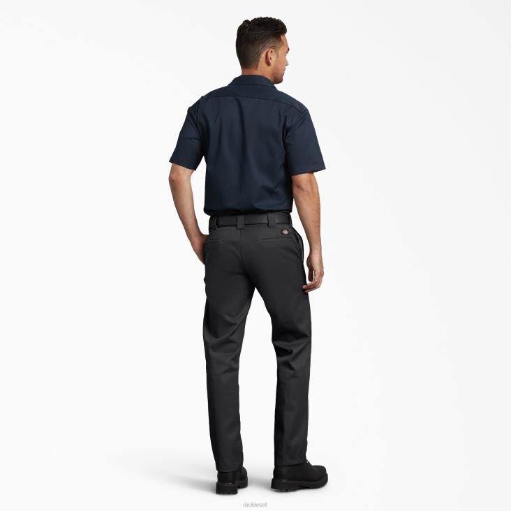 Heren Dickies slim fit werkbroek zwart (bk) werk kleding 6F0X113