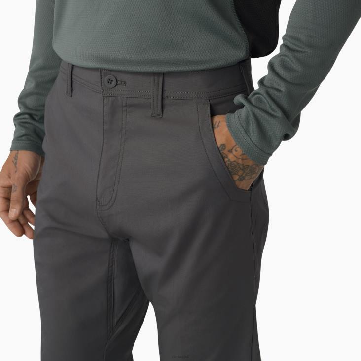 Heren Dickies verkoelende hybride utility-broek antracietgrijs (ch) werk kleding 6F0X62