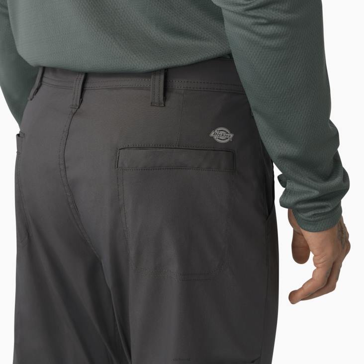 Heren Dickies verkoelende hybride utility-broek antracietgrijs (ch) werk kleding 6F0X62