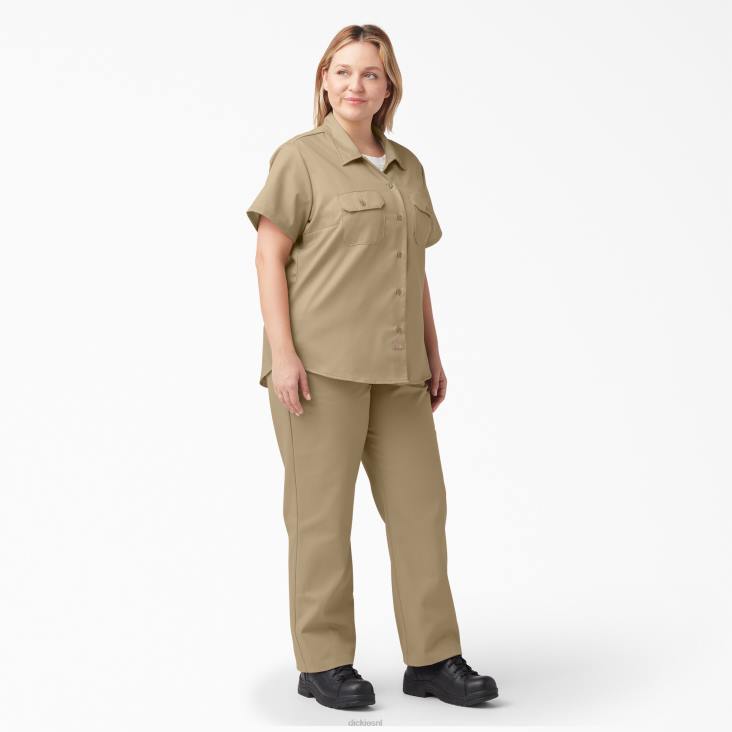 vrouwen Dickies plus 874 originele werkbroeken militair kaki (ksh) werk kleding 6F0X1529