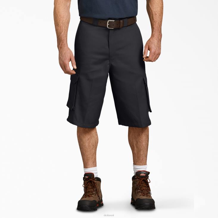 Heren Dickies losvallende cargo-werkshort 13" zwart (bk) werk kleding 6F0X403