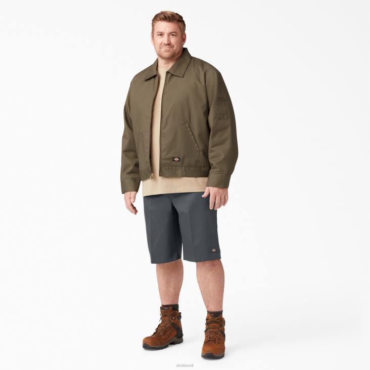 Heren Dickies losvallende werkshort met platte voorkant 13