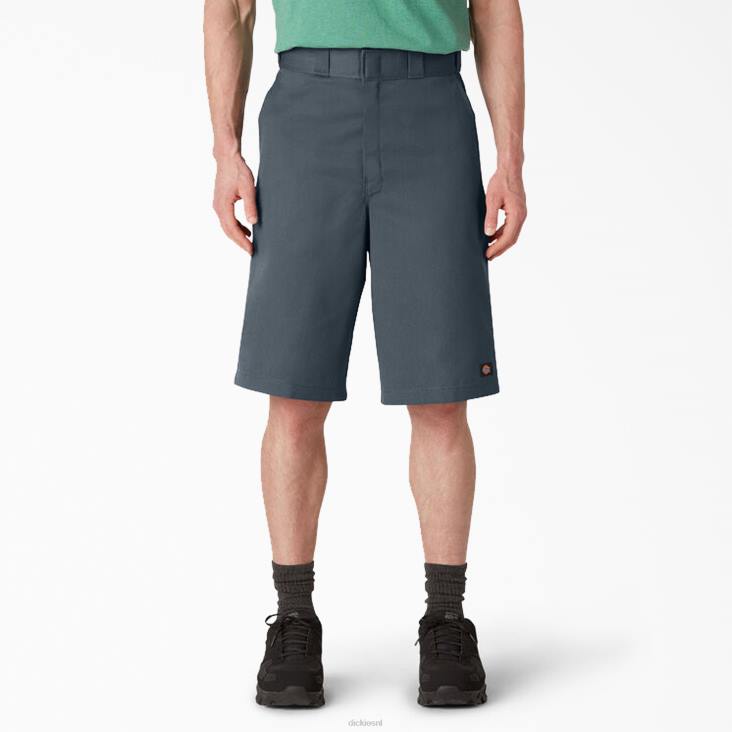 Heren Dickies losvallende werkshort met platte voorkant 13" dieselgrijs (yg) werk kleding 6F0X350