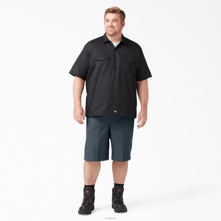 Heren Dickies losvallende werkshort met platte voorkant 13