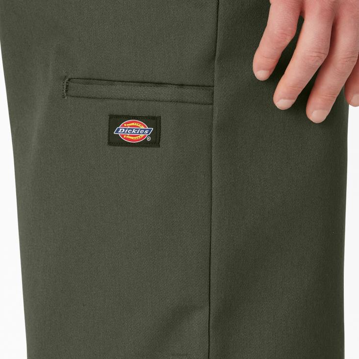 Heren Dickies losvallende werkshort met platte voorkant 13