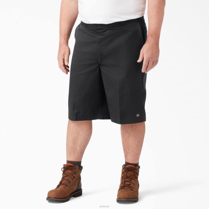 Heren Dickies losvallende werkshort met platte voorkant 13