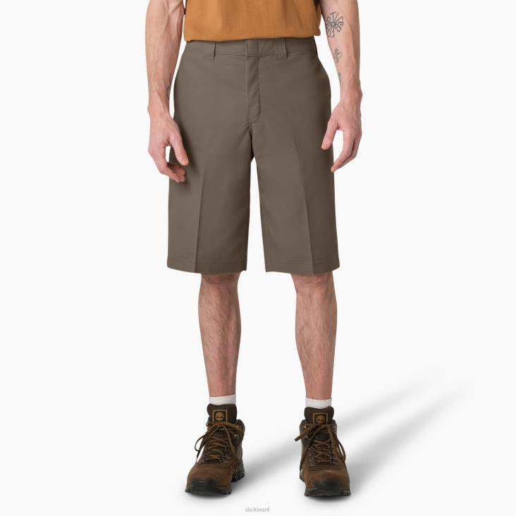 Heren Dickies verkoelende active waist short met platte voorkant 13" paddenstoel (mr1) werk kleding 6F0X402