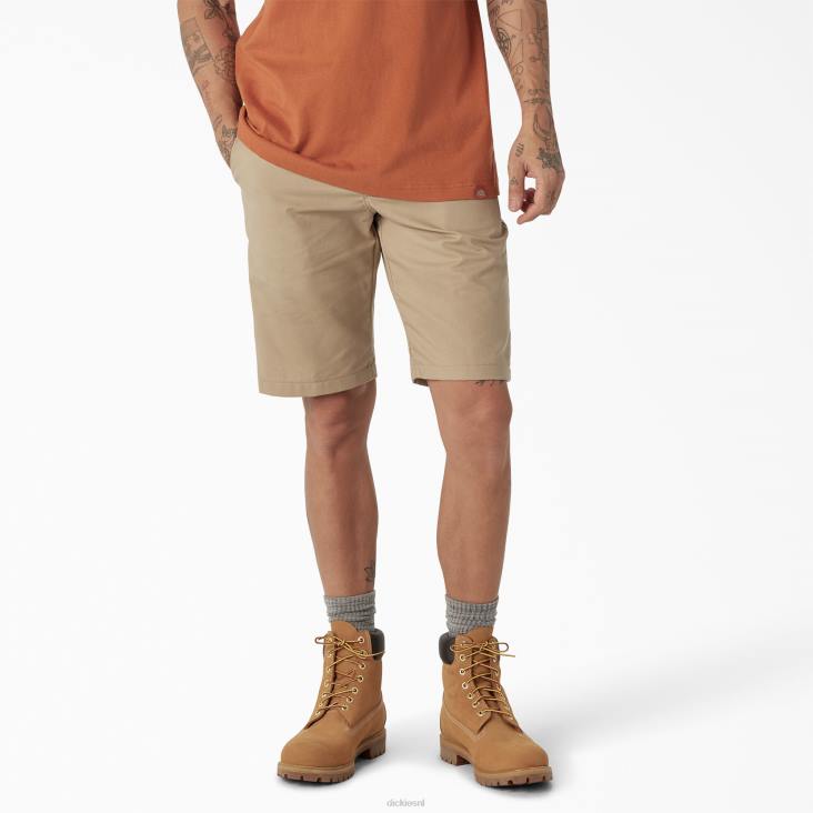 Heren Dickies verkoelende broek met actieve taille 11" woestijnzand (ds) werk kleding 6F0X395