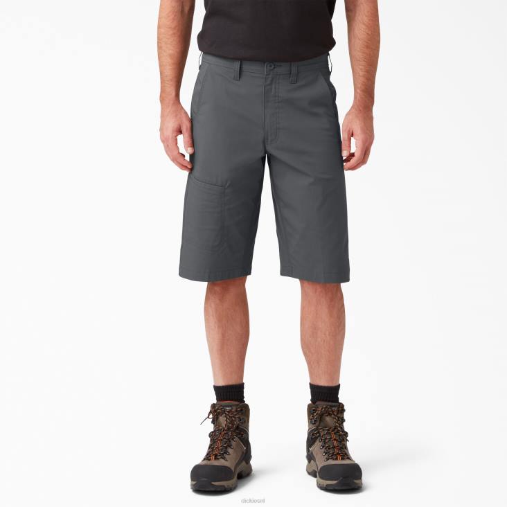 Heren Dickies verkoelende hybride utility-short 13" antracietgrijs (ch) werk kleding 6F0X407