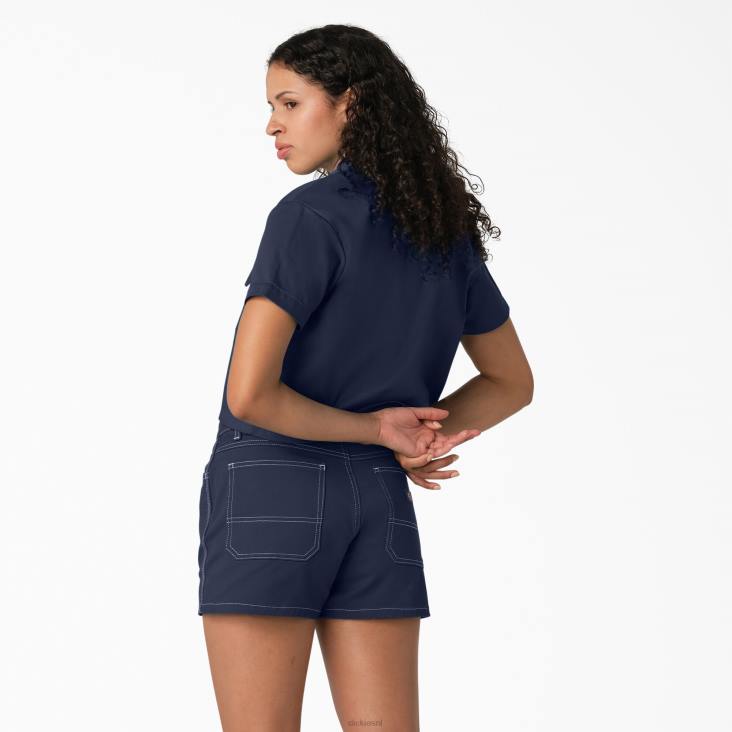 vrouwen Dickies kort werkoverhemd inkt marine (ik) werk kleding 6F0X2006
