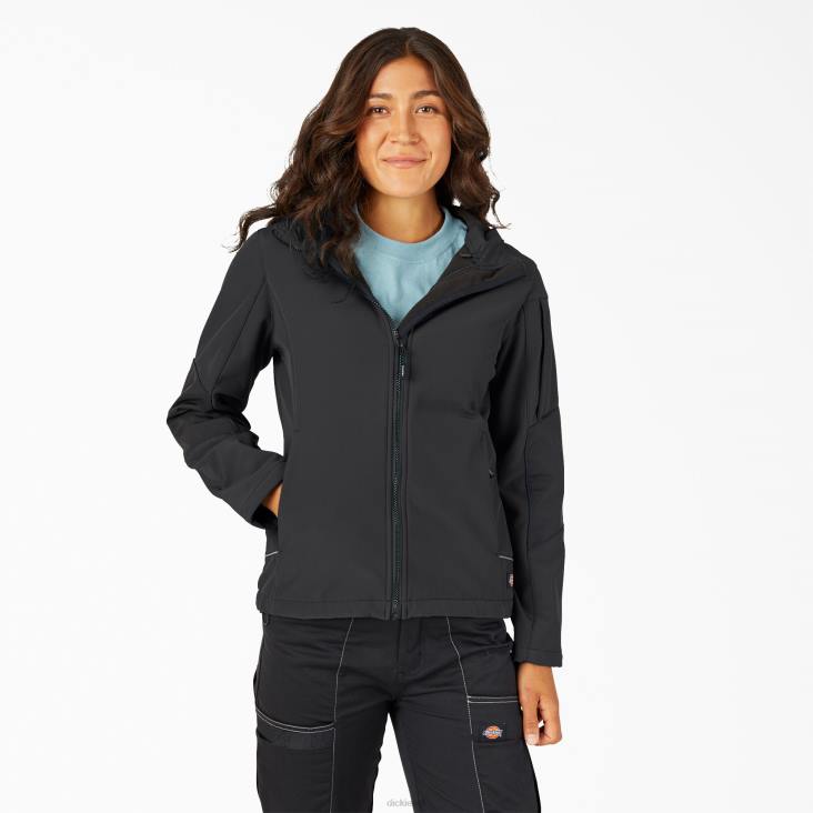 vrouwen Dickies performance werkkleding softshell jack zwart (bk) werk kleding 6F0X2370