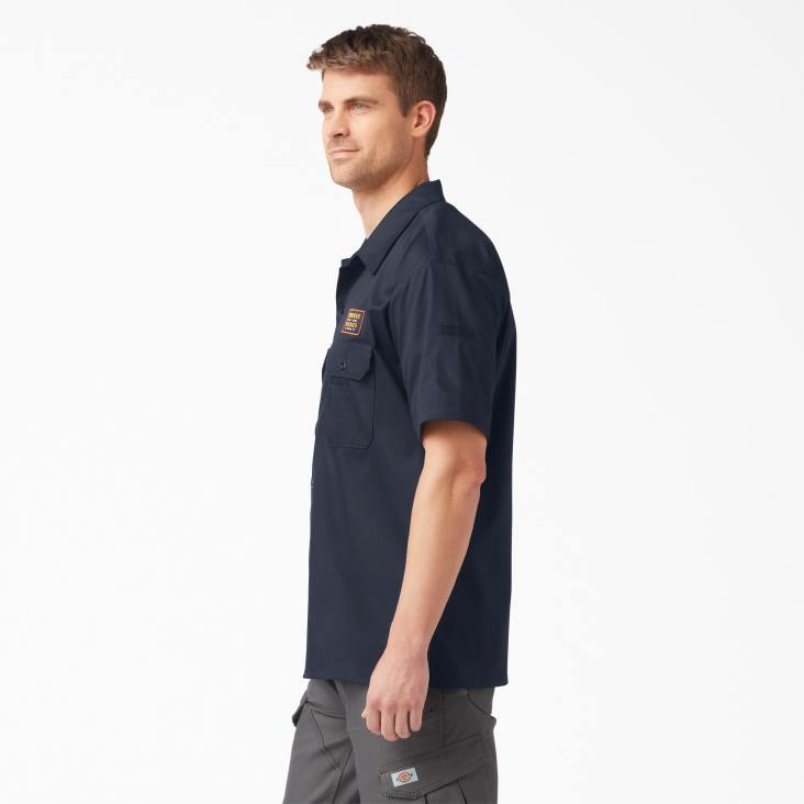 Heren Dickies traeger ultiem grillshirt donker marineblauw (dn) werk kleding 6F0X793
