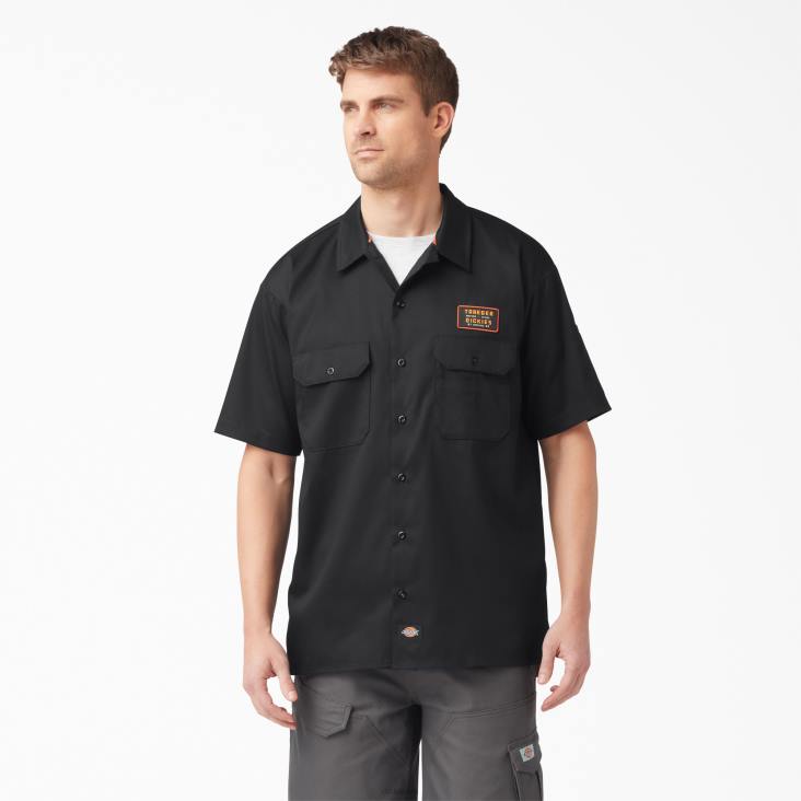 Heren Dickies traeger ultiem grillshirt zwart (bk) werk kleding 6F0X792
