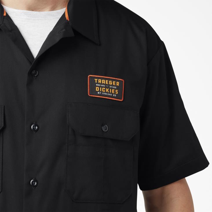 Heren Dickies traeger ultiem grillshirt zwart (bk) werk kleding 6F0X792