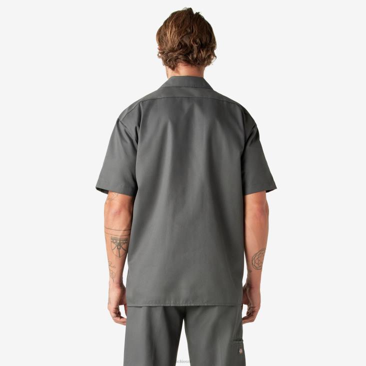 Heren Dickies werkhemd met korte mouwen antracietgrijs (ch) werk kleding 6F0X487