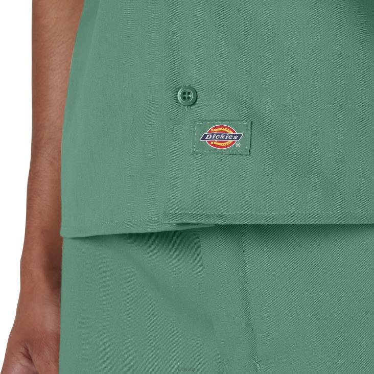 Heren Dickies werkhemd met korte mouwen donkere klimop (d2i) werk kleding 6F0X491