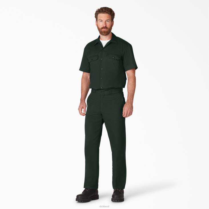 Heren Dickies werkhemd met korte mouwen jager groen (gh) werk kleding 6F0X493