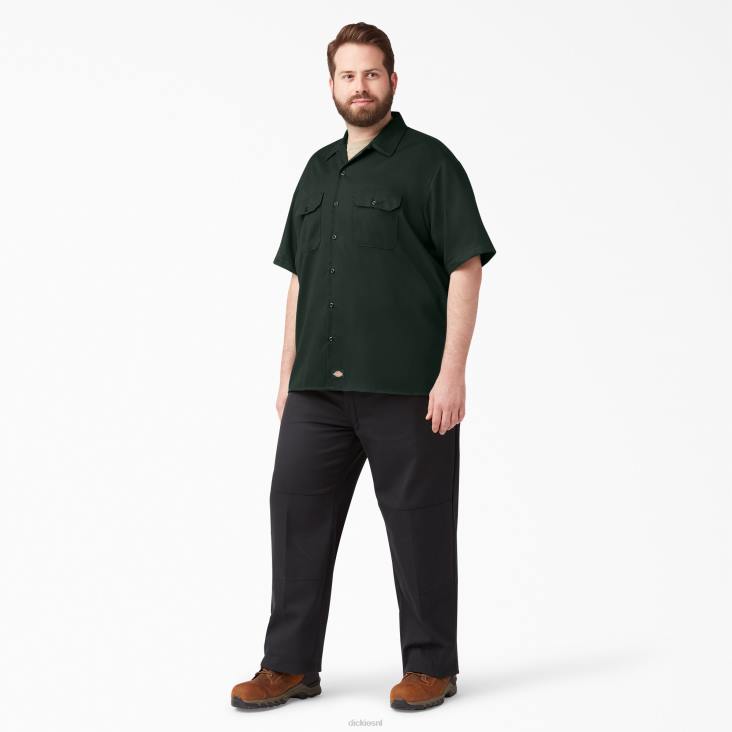 Heren Dickies werkhemd met korte mouwen jager groen (gh) werk kleding 6F0X493