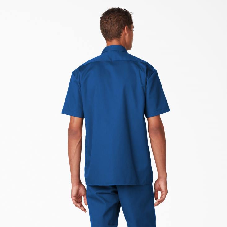 Heren Dickies werkhemd met korte mouwen koningsblauw (rb) werk kleding 6F0X499