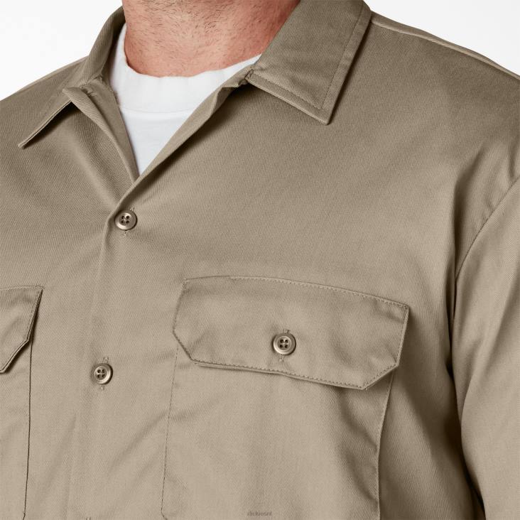 Heren Dickies werkhemd met korte mouwen woestijnzand (ds) werk kleding 6F0X490