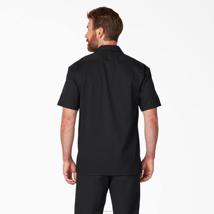 Heren Dickies werkhemd met korte mouwen zwart (bk) werk kleding 6F0X486