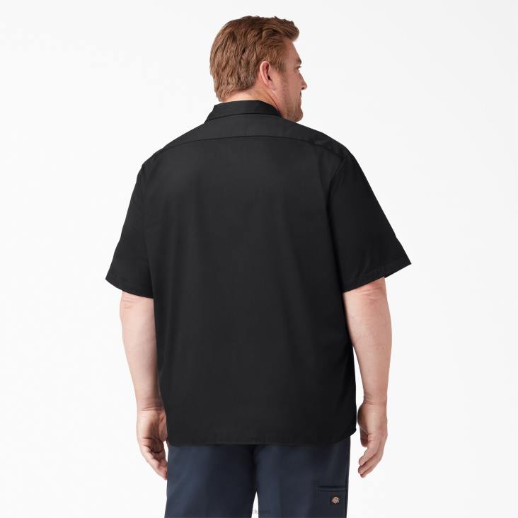 Heren Dickies werkhemd met korte mouwen zwart (bk) werk kleding 6F0X486