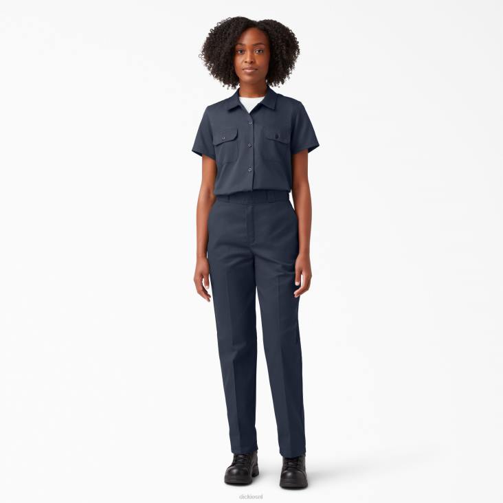 vrouwen Dickies 574 origineel werkoverhemd donker marineblauw (asn) werk kleding 6F0X1531