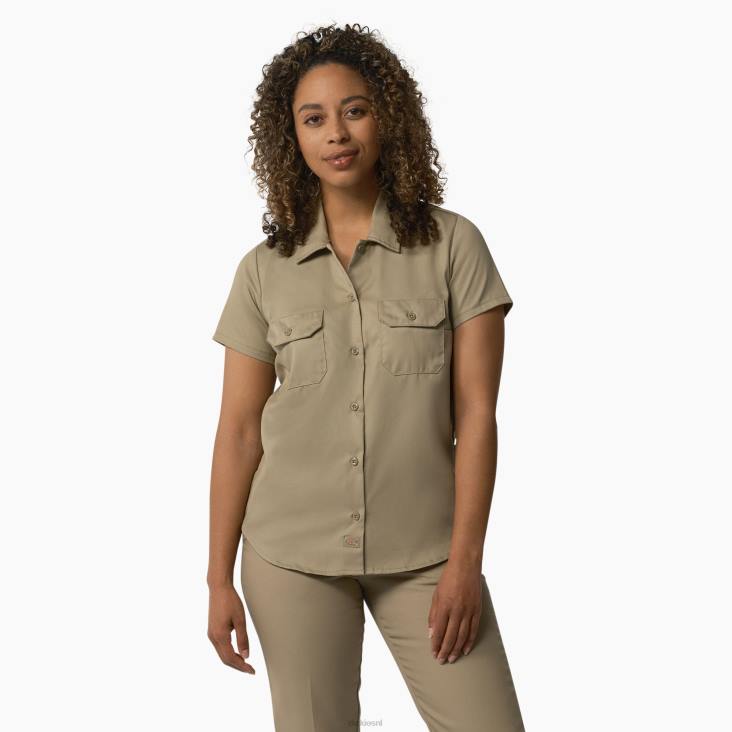 vrouwen Dickies 574 origineel werkoverhemd militair kaki (ksh) werk kleding 6F0X1533