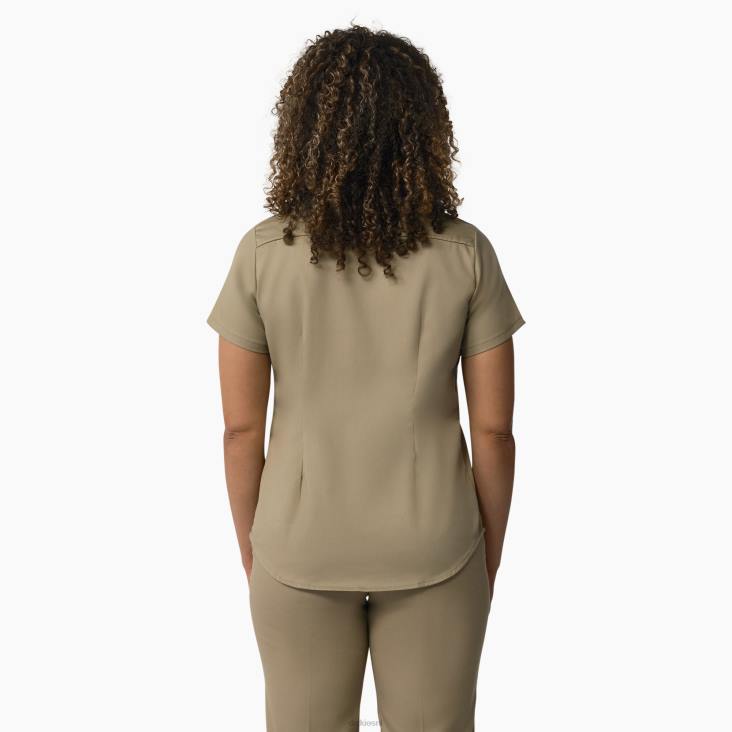 vrouwen Dickies 574 origineel werkoverhemd militair kaki (ksh) werk kleding 6F0X1533