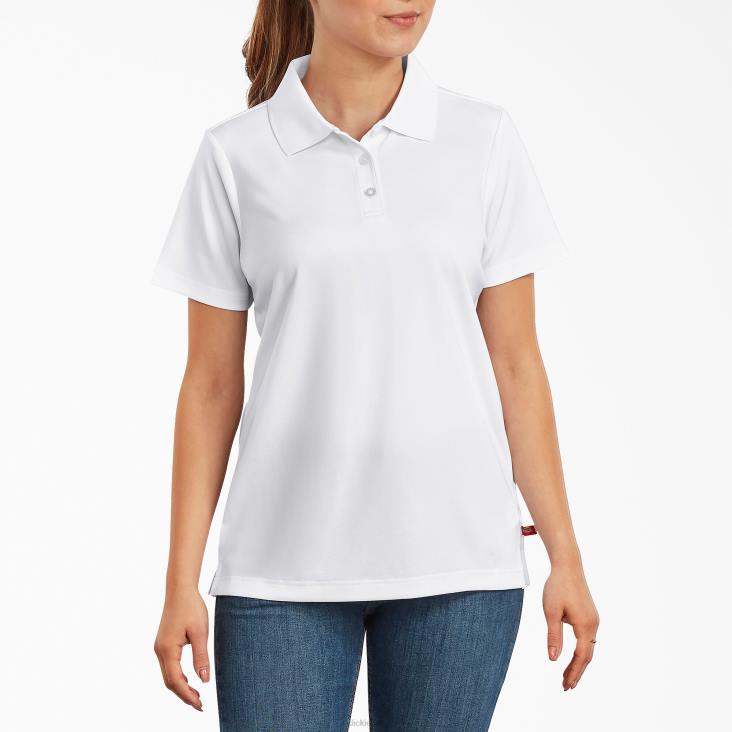 vrouwen Dickies performance poloshirt wit (wh) werk kleding 6F0X2021