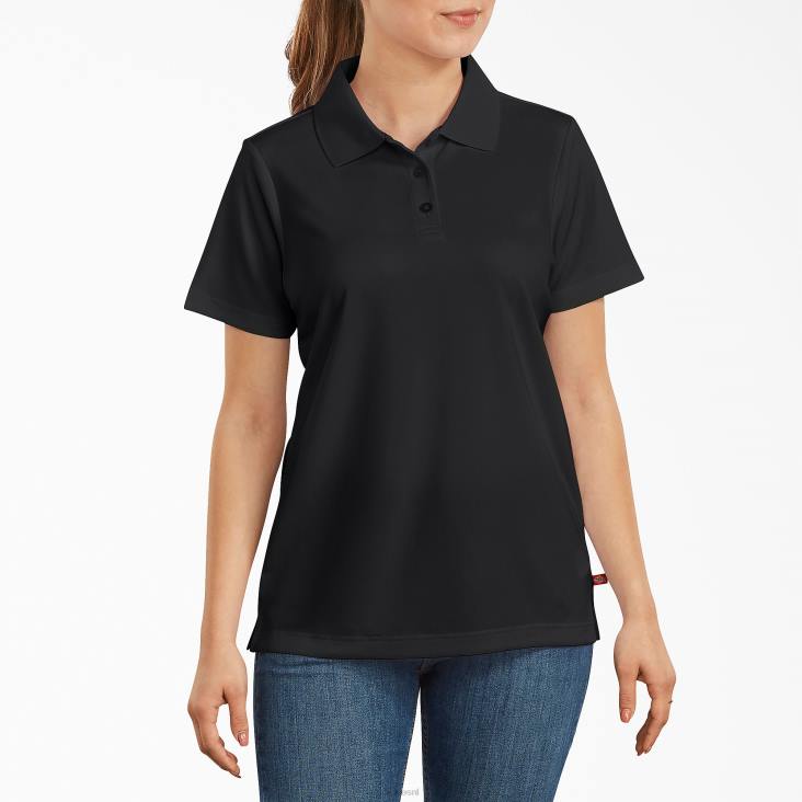 vrouwen Dickies performance poloshirt zwart (bk) werk kleding 6F0X2018