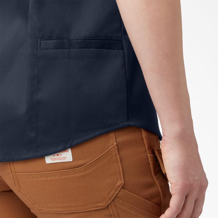 vrouwen Dickies traeger ultiem grillshirt donker marineblauw (dn) werk kleding 6F0X2157