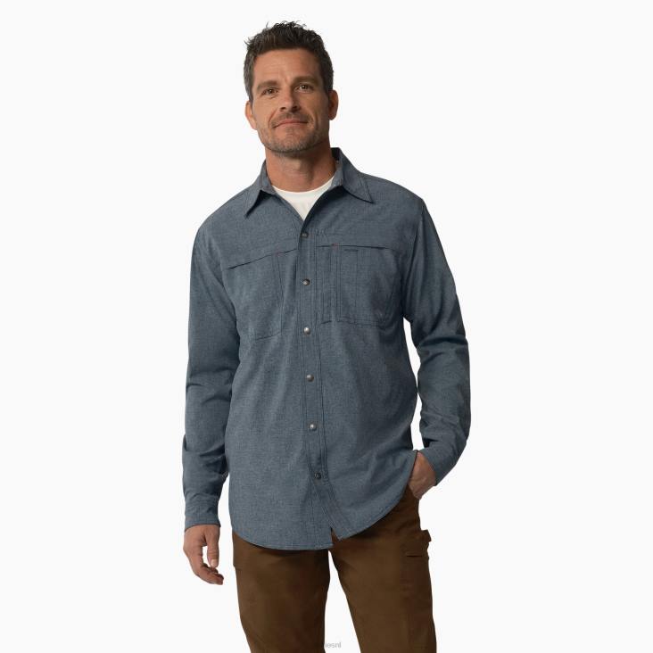 Heren Dickies verkoelend werkshirt met lange mouwen luchtmacht blauw (afd) werk kleding 6F0X674