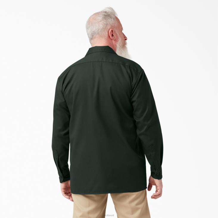Heren Dickies werkhemd met lange mouwen jager groen (gh) werk kleding 6F0X562