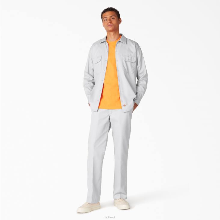 Heren Dickies werkhemd met lange mouwen wit (wh) werk kleding 6F0X568